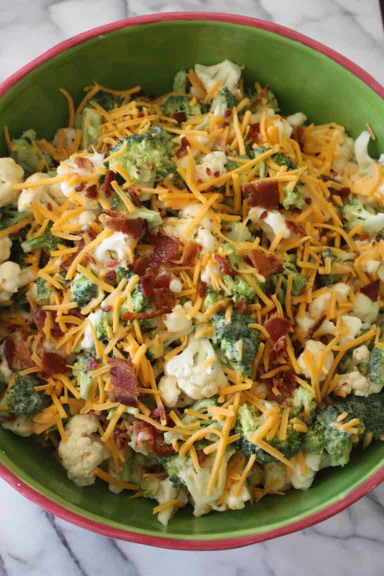 Broccoli and Cauliflower Salad